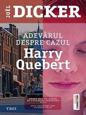cover image of Adevărul despre cazul Harry Quebert